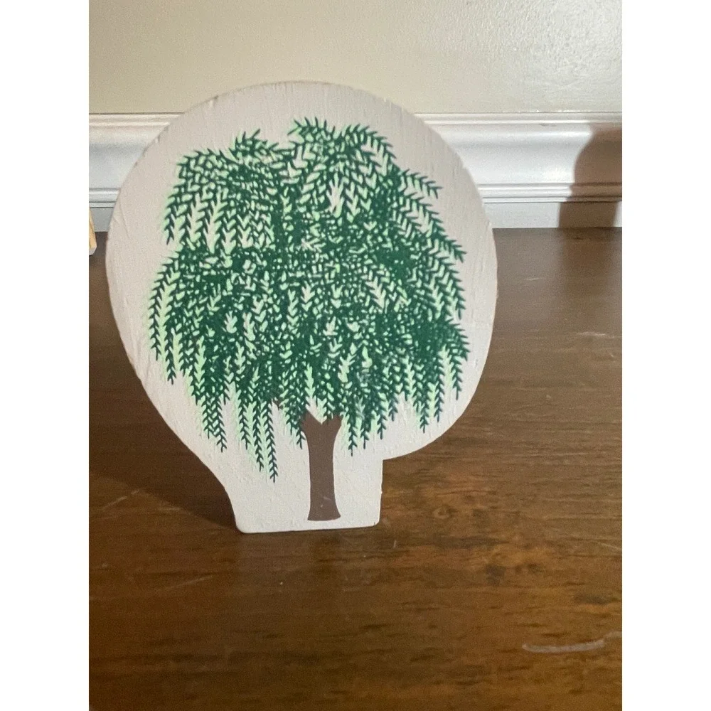 Set of 4 Cars Meow Wooden Tree Shelf Sitters Willow Spruce